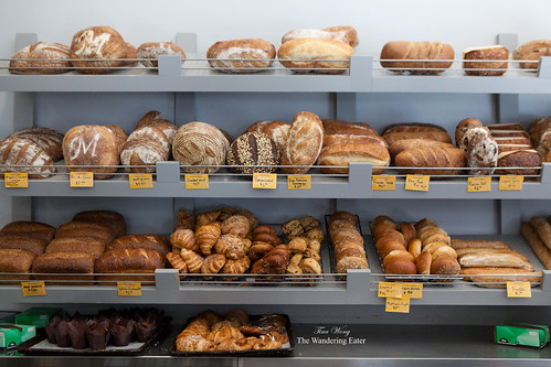 Glorious bread and pastry shelf