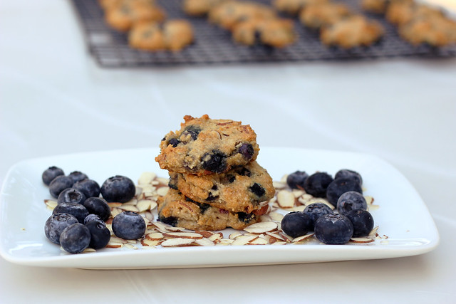 Grain-Free Blueberry Almond Breakfast Cookies - Gluten-free + Vegan