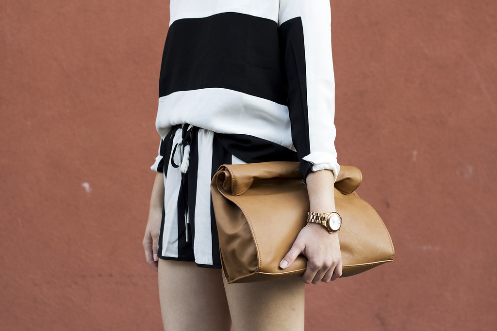 black and white outfit, stripes on stripes, berkeley fashion blog, readytwowear, mallory, how to style