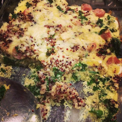Kale, quinoa and egg casserole, recipe coming to the blog soon