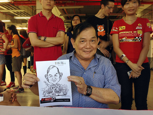 caricature live sketching for NTUC U Grand Prix Experience 2013 - 27