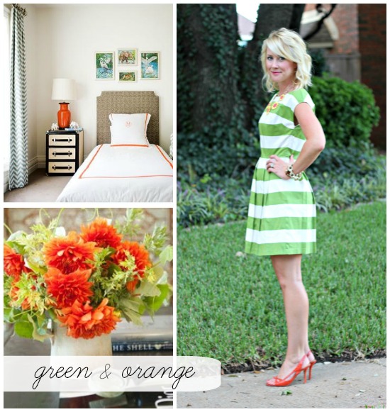 Hi Sugarplum | {Outfit Inspiration} Green & Orange