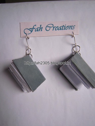 Handmade Jewelry - Paper Book Earrings (4) by fah2305