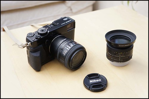 Fuji X-Pro 1 Nikon 28mm f/2.8D and 50mm f/1.8D lenses