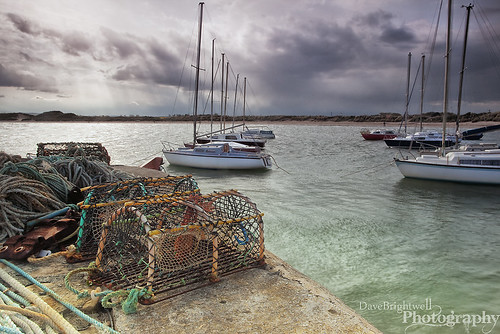Pots, Boats And Rays by Dave Brightwell