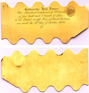 A trial plate dated October 31, 1829