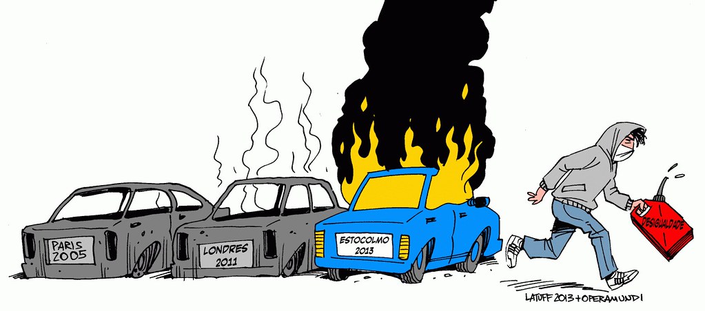 Stockholm riots, por Carlos Latuff