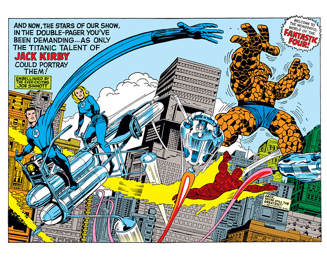 Fantastic Four Annual 5 double page pinup Jack Kirby 1967 digital