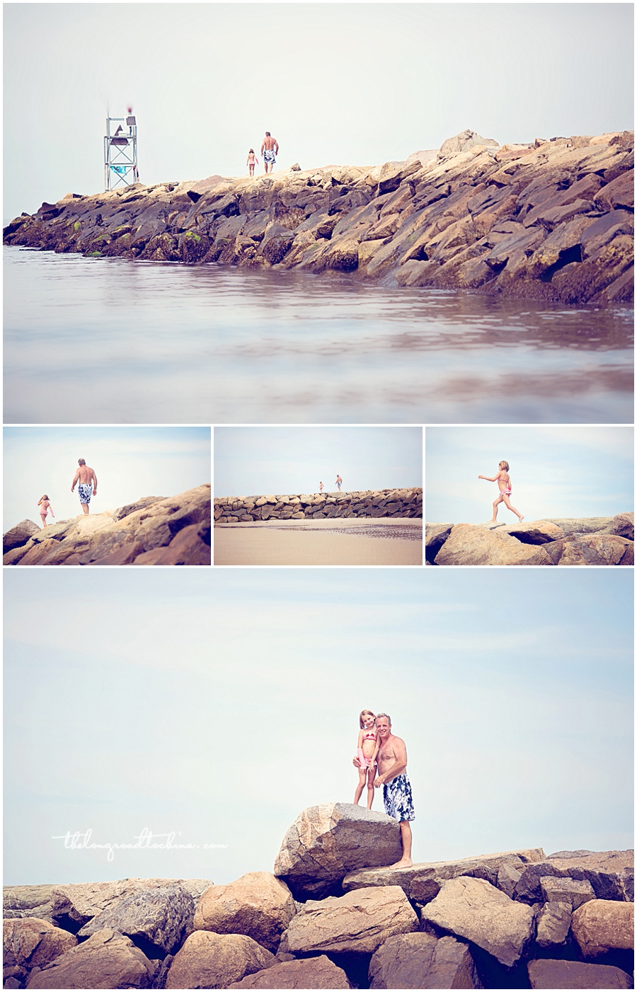 Hopping Rocks on the Jetty Collage 1