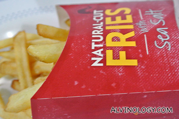 Natural-cut fries with sea salt