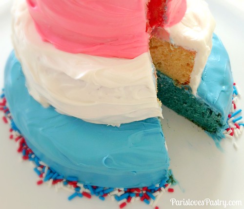 Red, White & Blue Birthday Cake