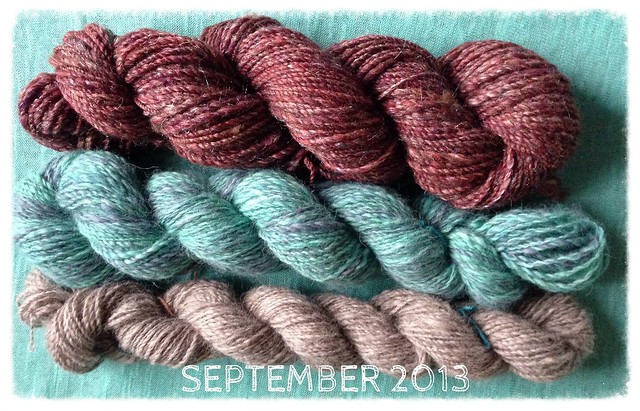 September 2013's handspun yarn