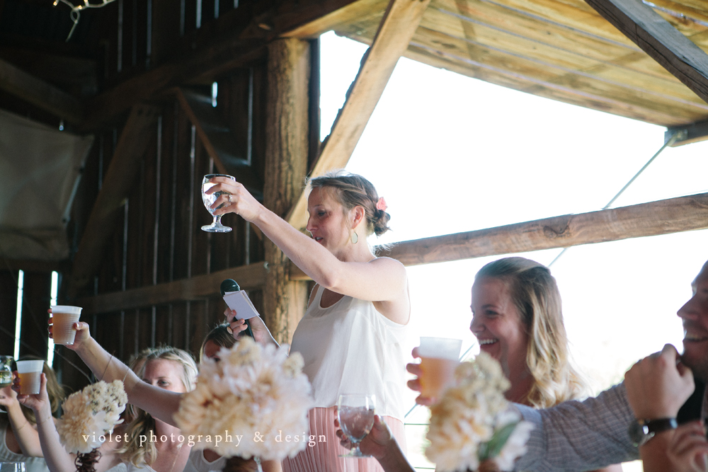 Maid of honor makes a toast