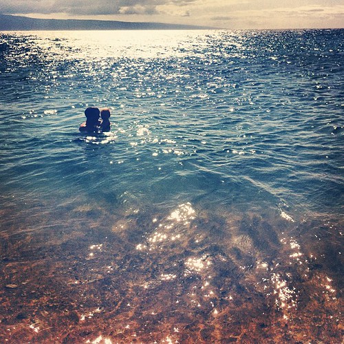 Taking a dip, Maui