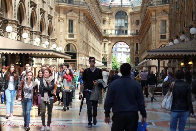 Milan Galleria crowd by Chic n Cheap Living