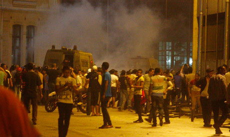 Egyptians clash with security forces in Cairo on July 15, 2013. Demonstrators expressed opposition to the military coup that displaced President Mohamed Morsi. by Pan-African News Wire File Photos