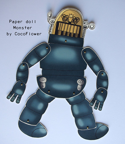 Robot paper paper dolls