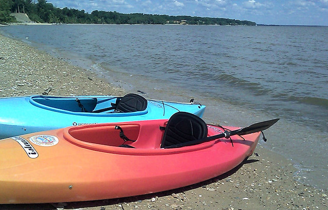 James River is great for swimming and kayaking at Chippokes Plantation State Park. The water is shallow for a long distance so you can wade out quite a ways!