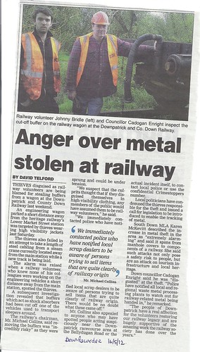 railway metal stolen down recorder by CadoganEnright