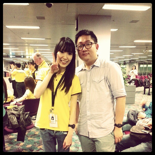 Me with Shuhui, a blogger friend who is also now a Scoot cabin crew 