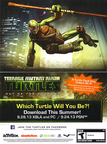 "TEENAGE MUTANT NINJA TURTLES : OUT OF THE SHADOWS" //   SDCC "Donatello" Collector's card  (( 2013 ))
