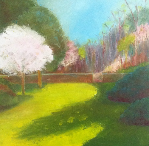 First of May at Long Hill (Oil Bar Painting as of May 25, 2013) by randubnick