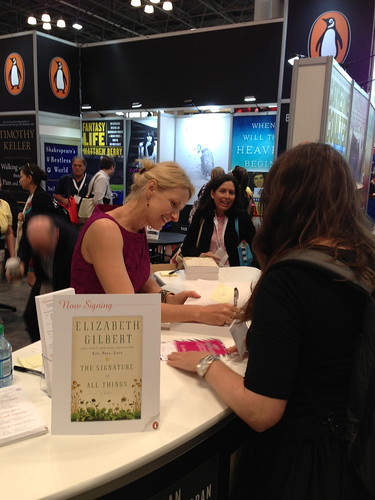 Elizabeth Gilbert signing her book, BEA 2013
