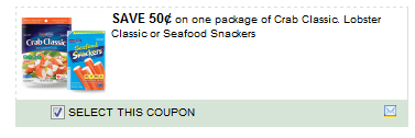Crab Classic. Lobster Classic Or Seafood Snackers Coupon