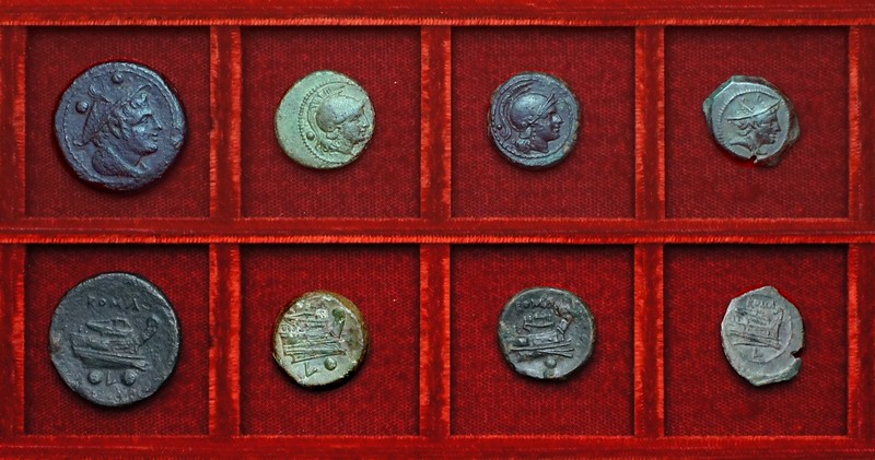 RRC 043 L Luceria sextans, unciae and semuncia, Ahala collection, coins of the Roman Republic