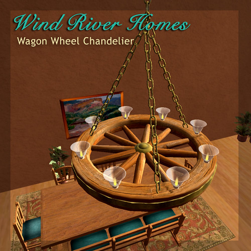 Wagon Wheel Chandelier by Teal Freenote