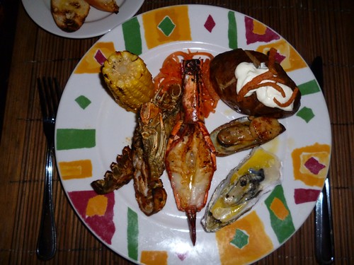 2nd day dinner grilled mixed seafood