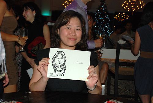 caricature live sketching for DVB Christmas party - 7