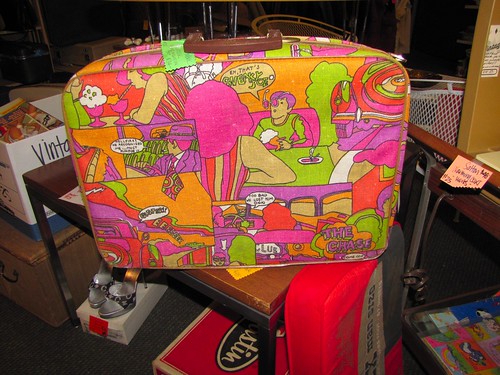 vintage psychedelic suitcase