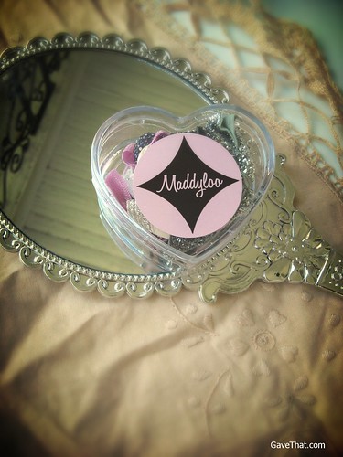 Maddyloo Heart Box Hair Ties Gift Box in Silver Orchid