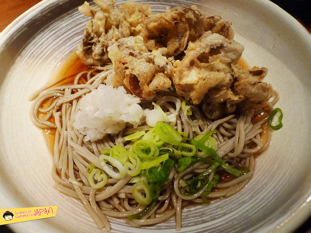 TOFURO - Edo Washoku - cold soba with maitake mushroom tempura