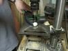 Drilling a set screw hole
