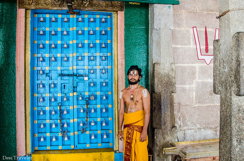 A priest at Sitaram Bagh Temple 