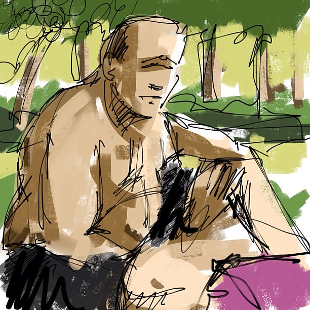 Swiming pool sketch- ipad #jottouch4