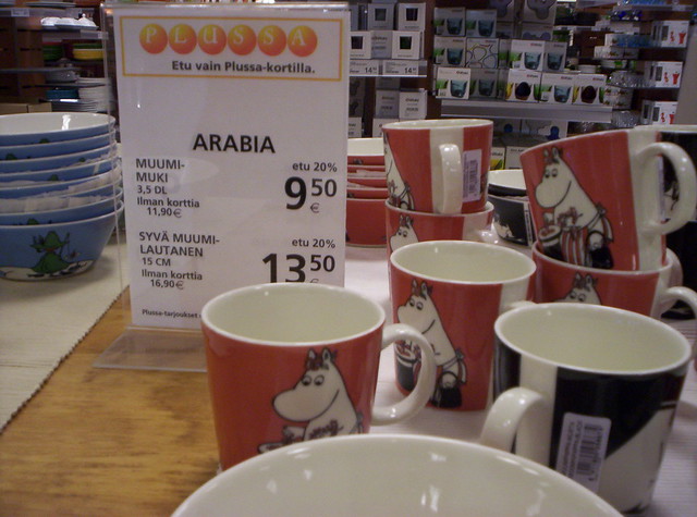 Prices for the classic Arabia Moomin mugs
