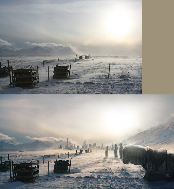 Matte Painting-Ice age Shanghai