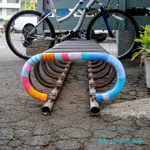 Bike rack yarnbomb