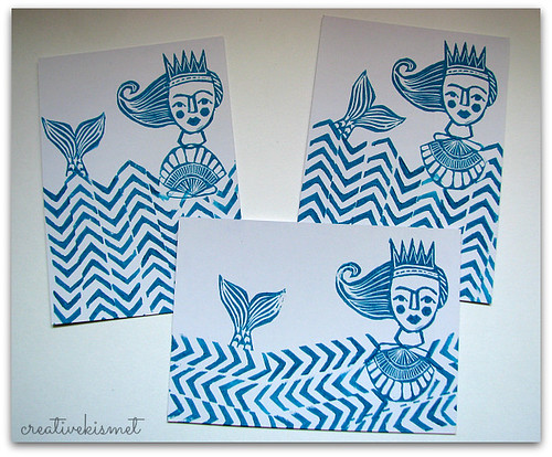 Mermaid Stamp Postcards