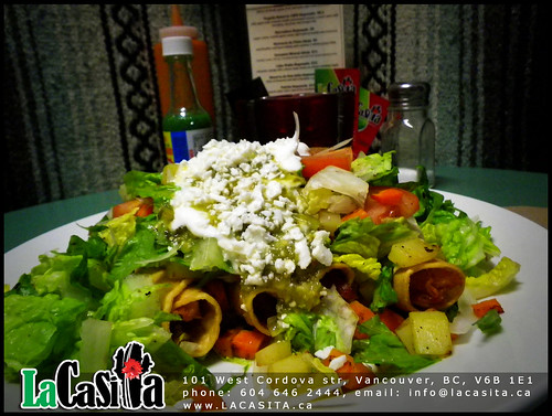 La Casita Gastown menu taquitos dorados salad