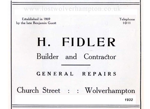 Harold Fidler established in Church Street 1932