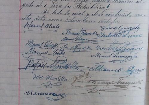 Y al grito de "¡Viva la República!", firmaron los padres de la República en Porcuna