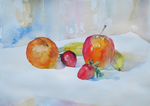 74  Still life, fruit by luv2draw