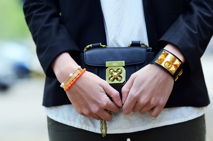 Hermes Collier de Chien in black & gold. yummy | The blonde salad
