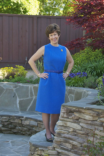 Blue Vintage dress Front, standing