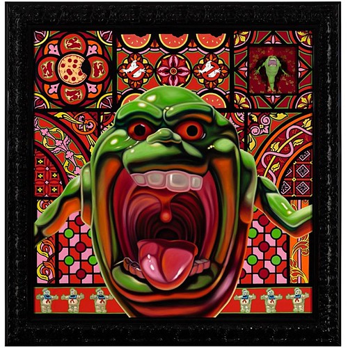 "Kenner's Slimer (The Real Ghostbusters, 1984)" - part of #whitewallssf winter group show 2012 - oil on panel 56x55" by #robertxavierburden #ghostbusters #1984 #iaintafraidofnoghost #supernatural #slimer #tbt #throwback #throwbackthursday by White Walls and Shooting Gallery