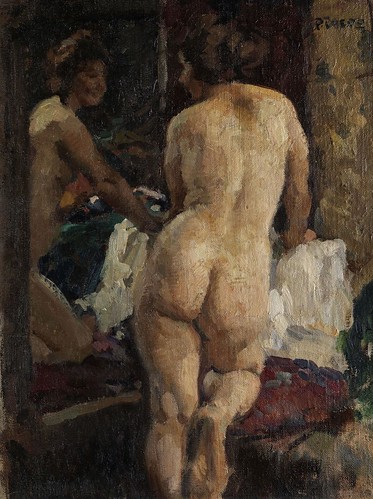 Paul Paede - Female Nude in the Mirror by Gandalf's Gallery